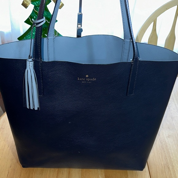 Kate Spade Reversible, TwoTote Blue Bag Like New!! - Picture 10 of 16